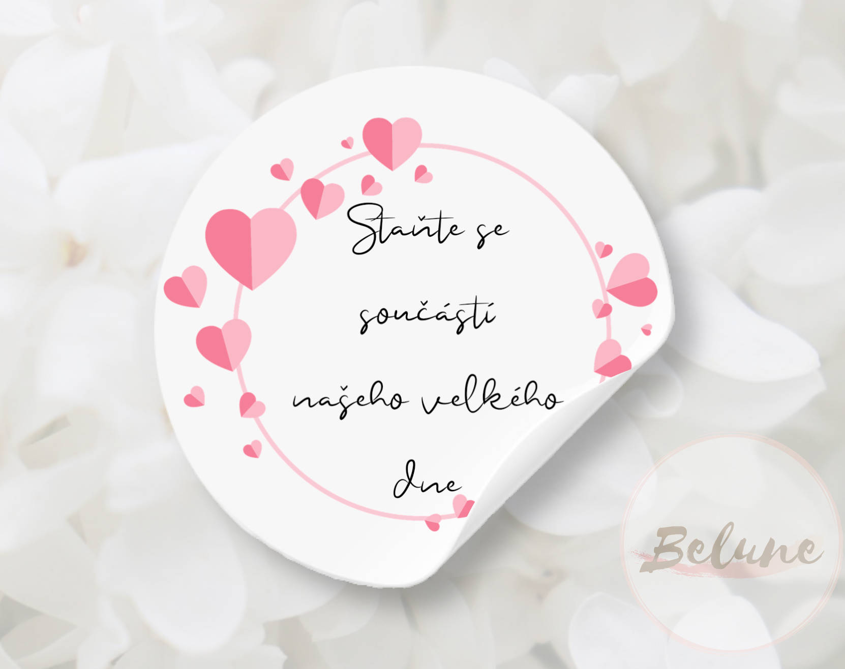 Bílé samolepky
