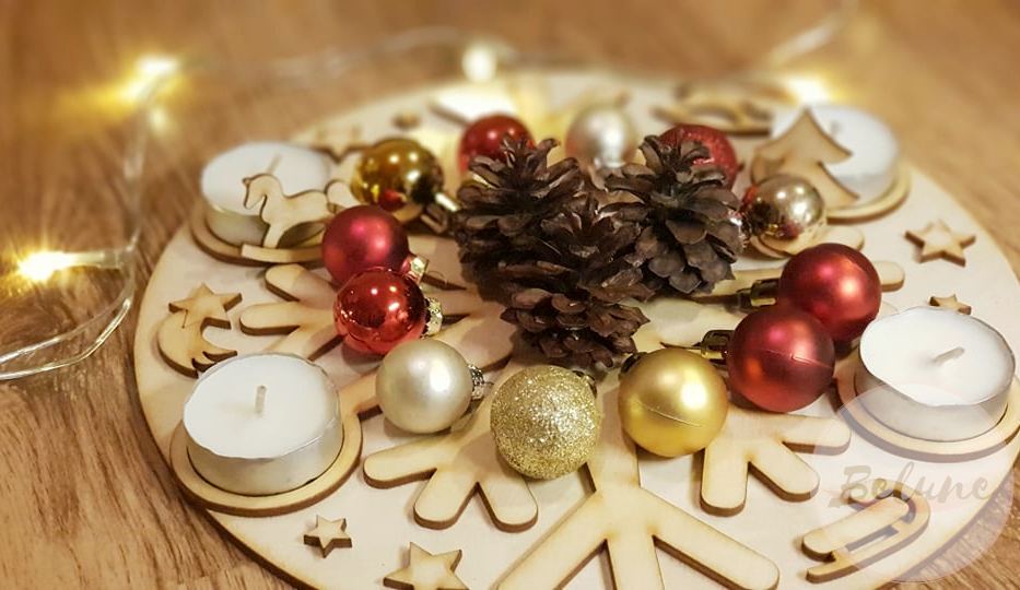 Základ na adventní svícen - vločka