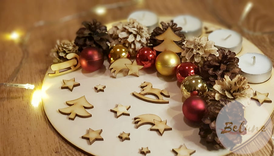 Základ na adventní svícen - měsíc