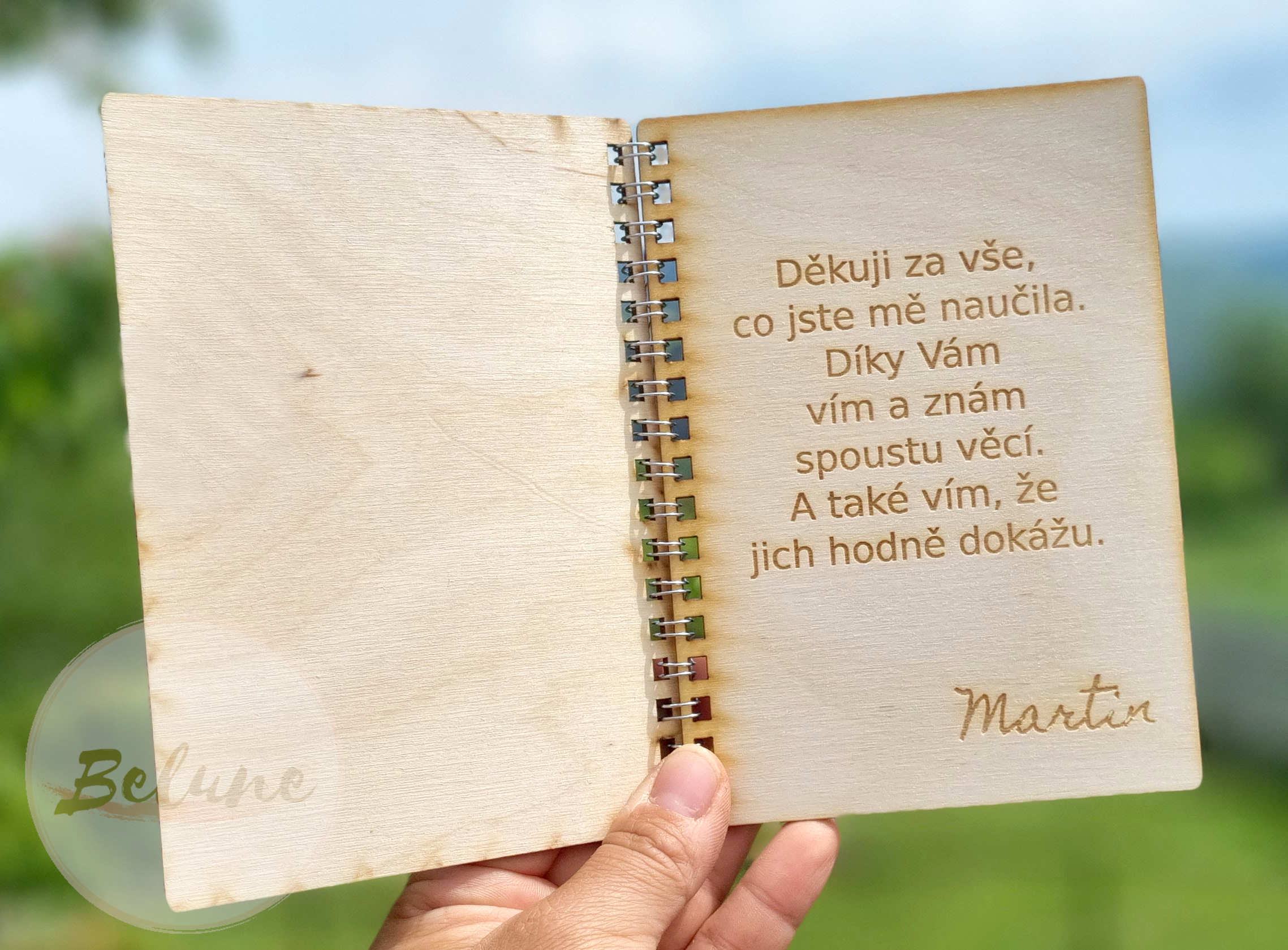 Sešit s poděkováním