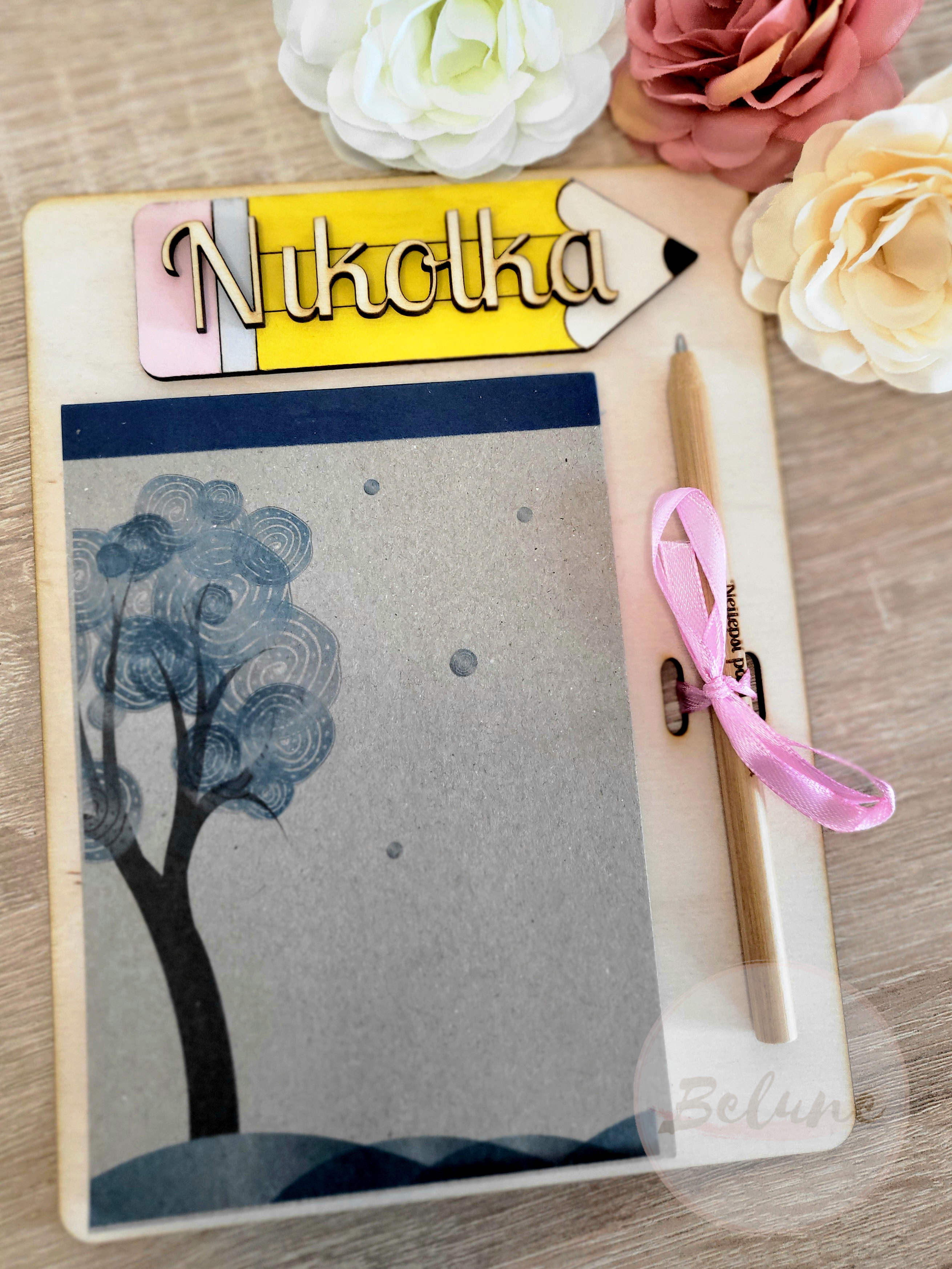 Eko bloček s propiskou - pastelka
