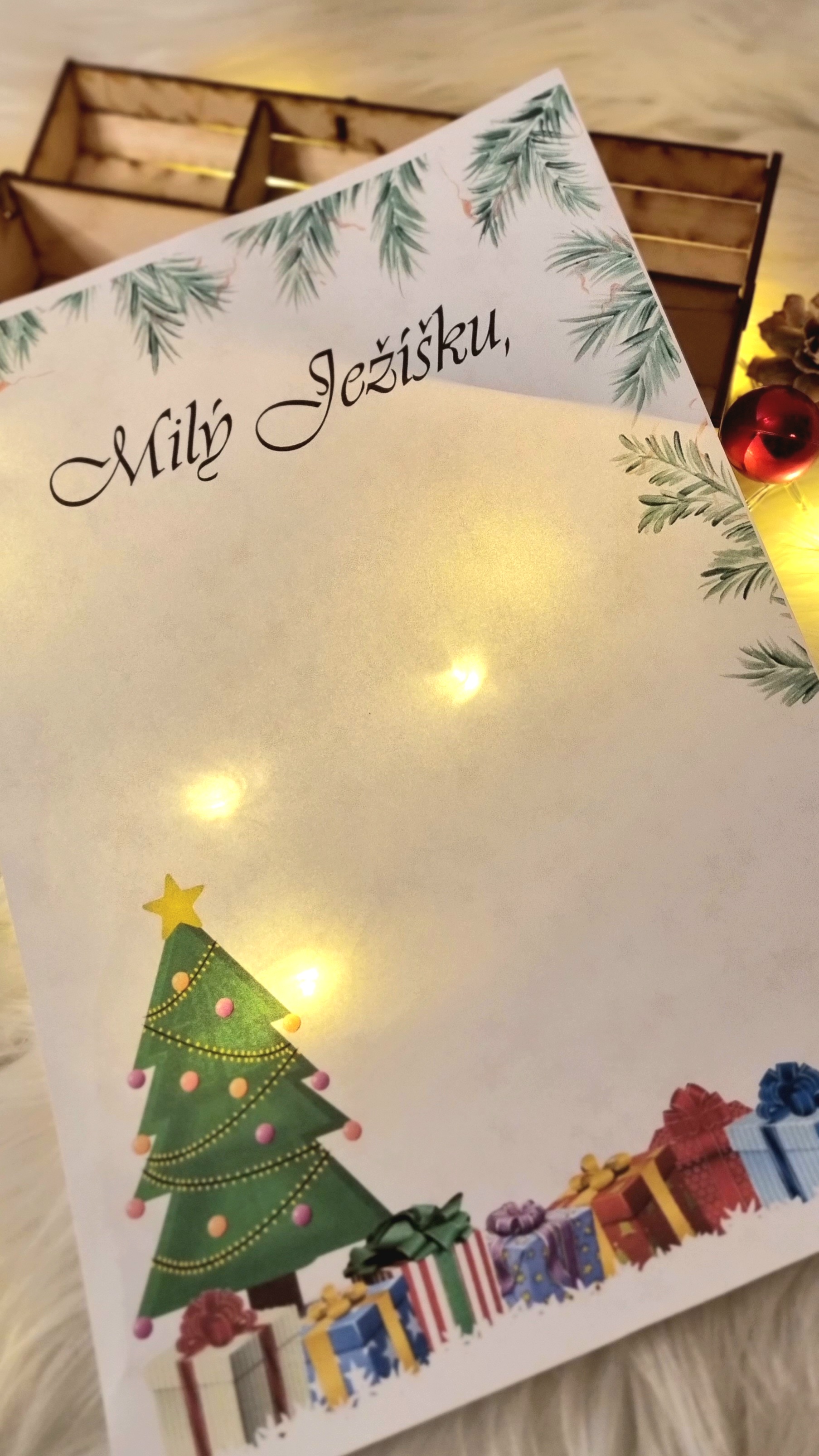 Vánoční truhlička s dopisy