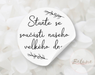 Staňte se součástí našeho velkého dne - černobílé