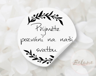 Přijměte pozvánku na naši svatbu - černobílé