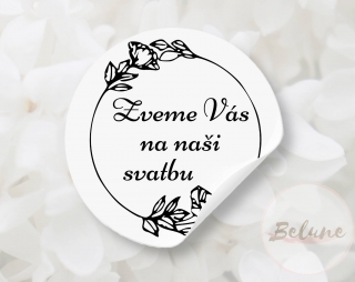 Zveme vás na naši svatbu - černobílé