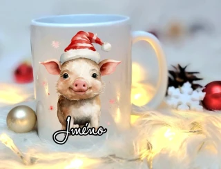 Vánoční hrneček s prasátkem