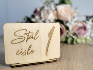 Číslo na stůl - obdélník 2