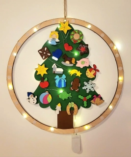 Adventní stromeček v kruhu