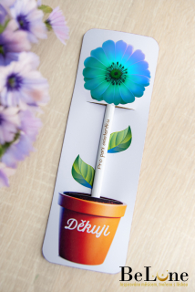 Tužka se záložkou pro paní asistentku- Květina