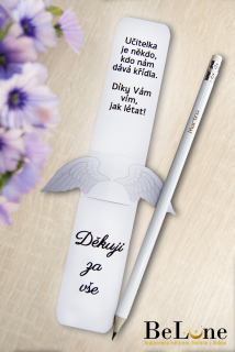 Tužka se záložkou pro paní učitelku - Křídla