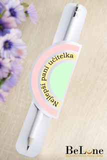 Tužka se záložkou pro paní učitelku - Duha