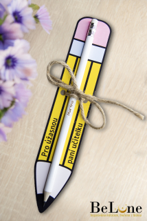 Tužka se záložkou pro paní učitelku - tužka