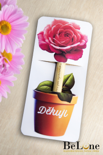 Propiska se záložkou pro paní vychovatelku - růže