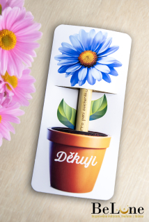 Propiska se záložkou pro paní asistentku - květina