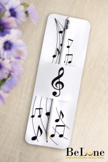 Tužka se záložkou pro paní učitelku hudební výchovy