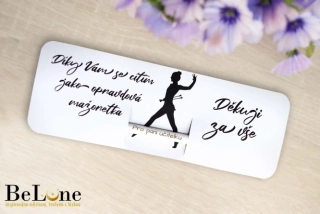 Tužka se záložkou pro trenérku mažoretek