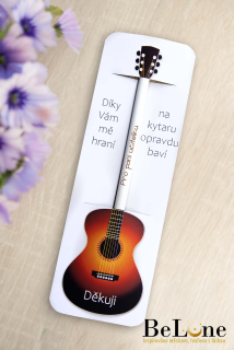 Tužka se záložkou pro paní učitelku / učitele hry na kytaru
