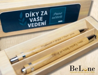 Dárková sada pro pana učitele – Stylové psací potřeby s poděkováním