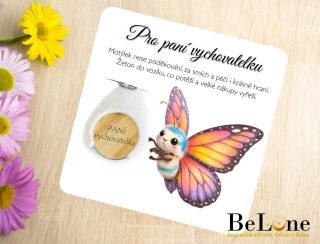 Dárek pro paní vychovatelku – žeton do vozíku s věnováním