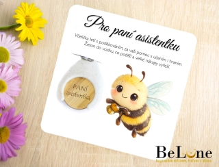 Dárek pro paní asistentku – žeton do vozíku s věnováním